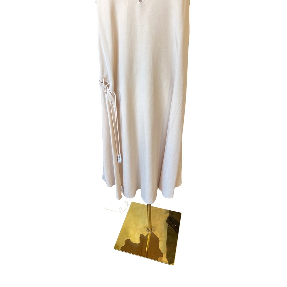 Free People Boho Slip Dress Size M Lagenlook Festival Coastal Chic Clean Girl - Picture 4 of 13